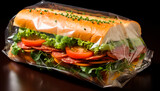 Clear sandwich bag with a sandwich inside, Reusable Sandwich Bags	