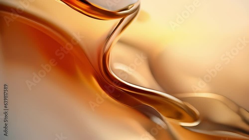 A thick decadent caramelcolored liqueur moves hypnotically and individual droplets suspend in time capturing the beauty of the liquid.