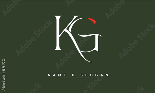 KG,  GK,  K,  G  Abstract  Letters  Logo  Monogram