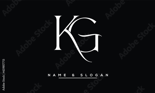 KG,  GK,  K,  G  Abstract  Letters  Logo  Monogram