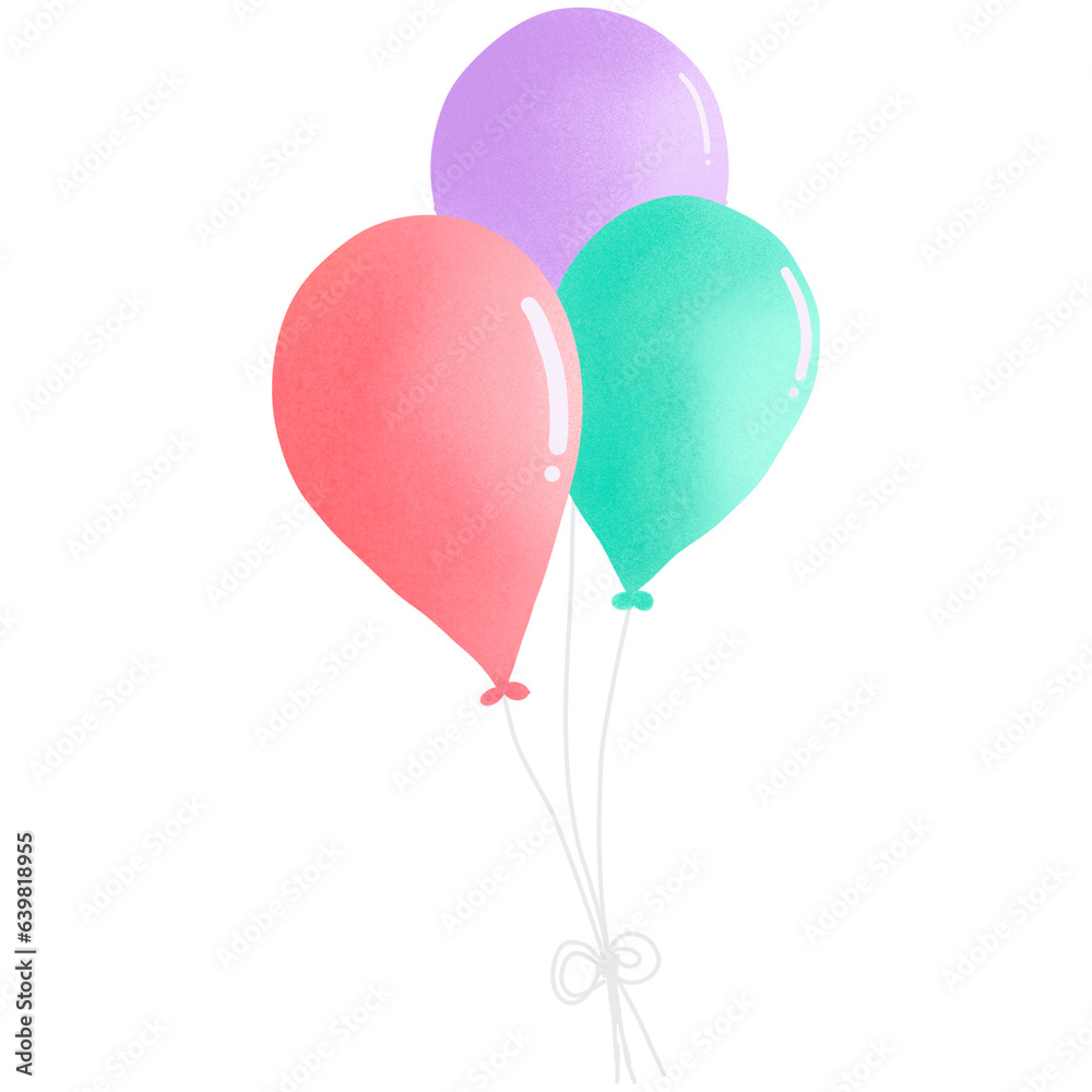 balloon cartoon with transparent background	