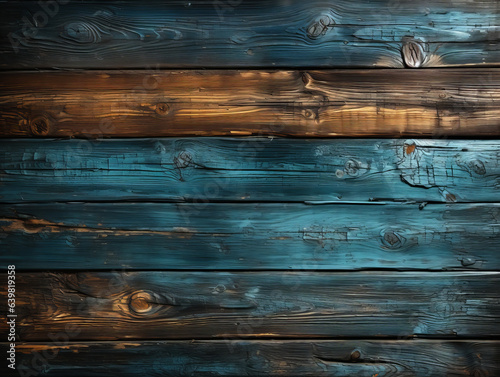 Blue dark wooden planks background. Wood texture. Texture of dark blue wood. wooden plank background Generative AI