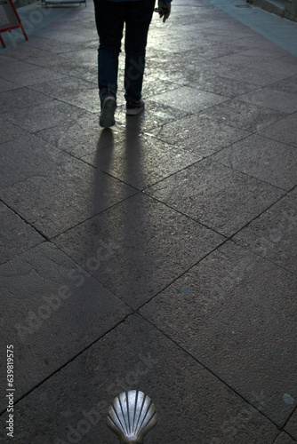 Saint James Way sign on the ground photo