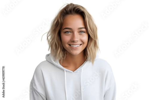 Teenage Girl on Transparent Background. AI photo