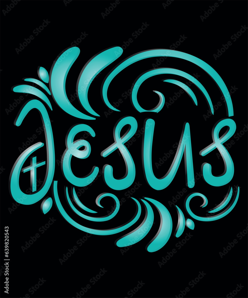 Jesus typography quote vector print template t-shirt design Jesus typography quote vector print template t-shirt design