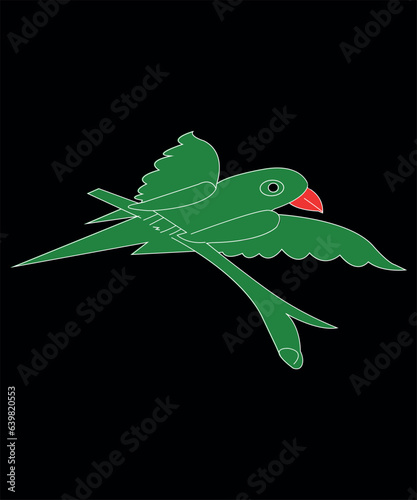 Parrot vector print template t-shirt design