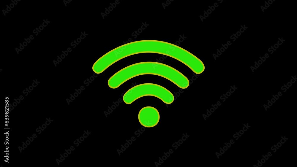 Wifi wireless internet signal flat icon. Wi-fi signal symbol. Internet Connection. wi-fi point icon on black background Wifi wireless internet signal flat icon. Wi-fi signal symbol. Internet Connection. wi-fi point icon on black background
