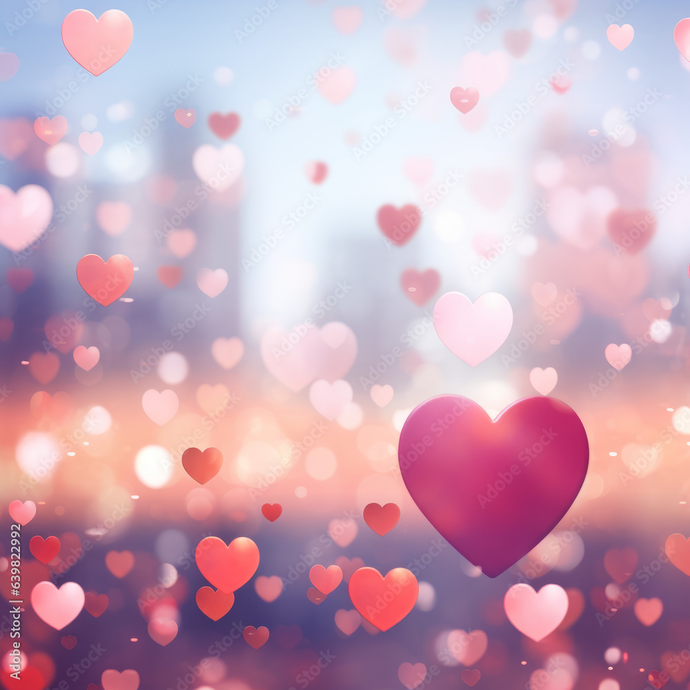 Valentin love heart background design