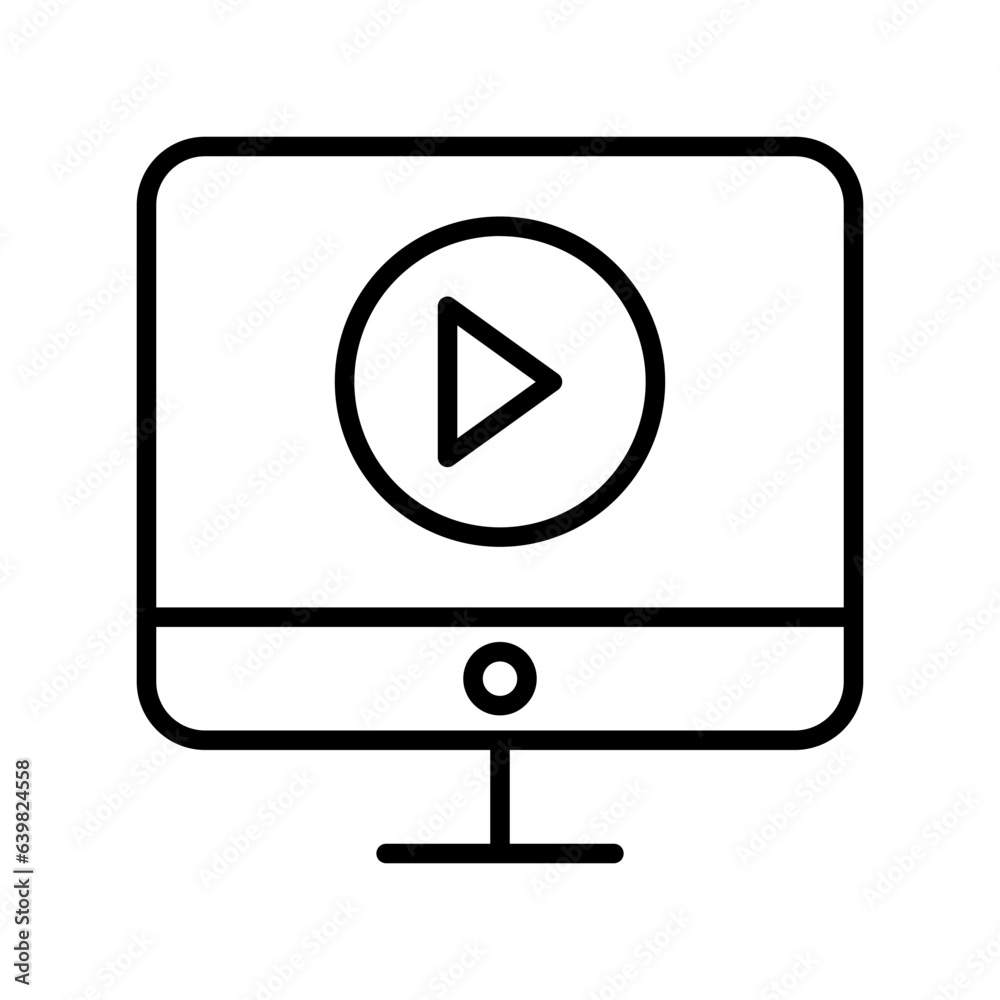 Video icon, monitor icon Video icon, monitor icon