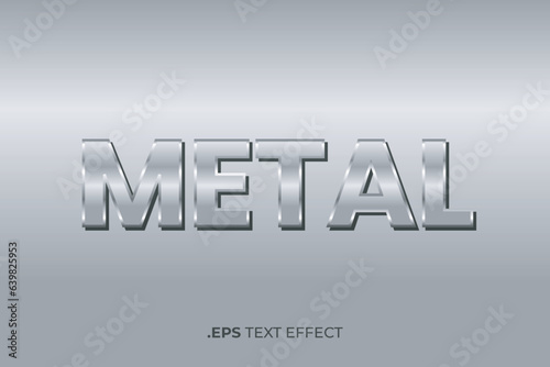 Silver text effect editable