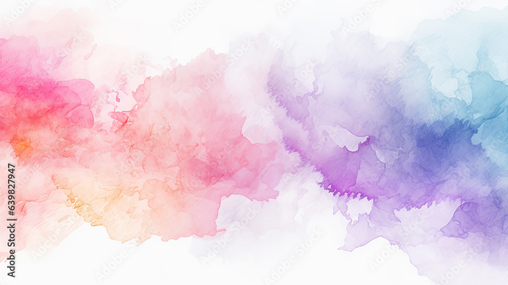 Fototapeta premium light watercolor abstract background gentle gradient pastel softcolor pink white and blue blank drawing painting