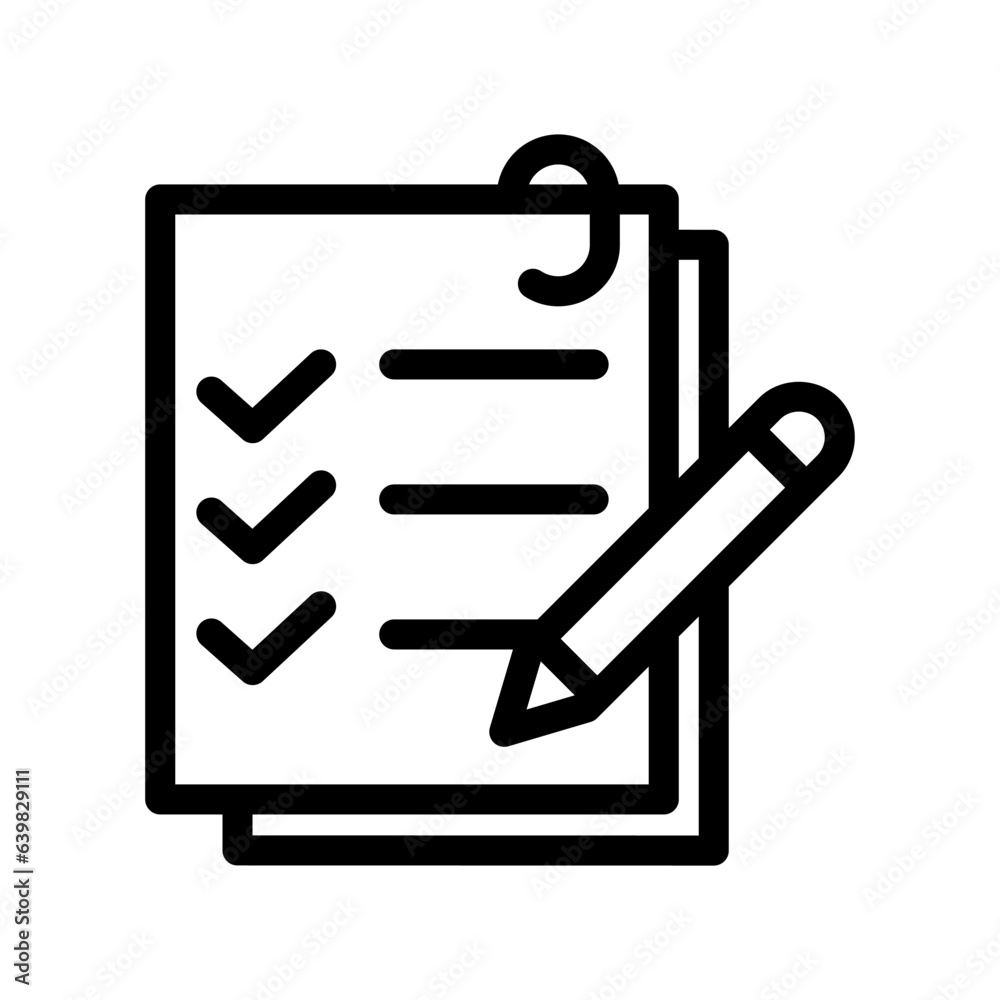checklist line icon illustration vector graphic. Simple element illustration vector graphic, suitable for app, websites, and presentations isolated on white background checklist line icon illustration vector graphic. Simple element illustration vector graphic, suitable for app, websites, and presentations isolated on white background