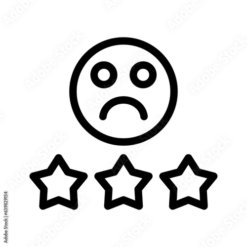 bad review line icon illustration vector graphic. Simple element illustration vector graphic, suitable for app, websites, and presentations isolated on white background