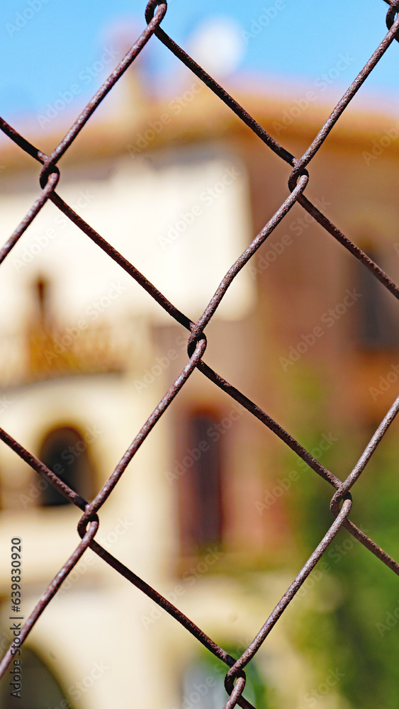 Detalle de alambrada para fondos y texturas