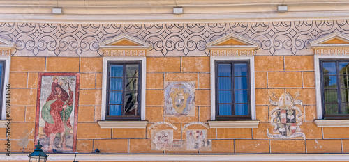 facade of an building, Friesach, Carinthia, Austria photo