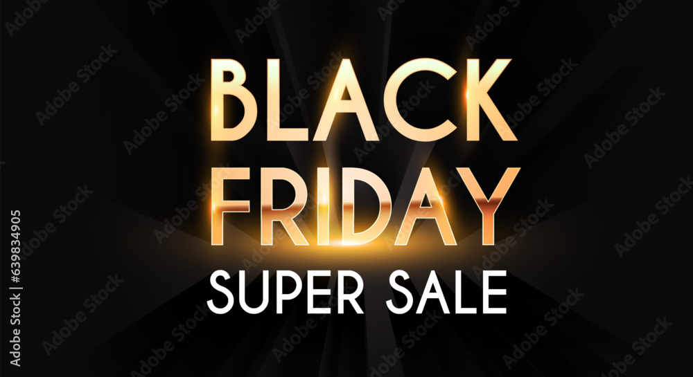 Black Friday Sale banner. Special season offer design with golden light. Black Friday Sale banner. Special season offer design with golden light.