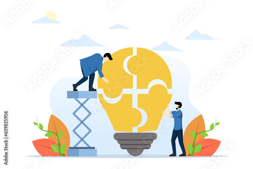 partnership concept helps the team to find solutions and win together, successful support to develop new ideas, work together or collaborate, partner, team help support each other to success.