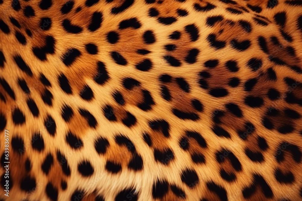 Leopard pattern fur texture wallpaper. AI generated Leopard pattern fur texture wallpaper. AI generated