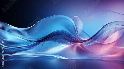 Dynamic Blue Wave Abstract Background. Postprocessing Abstract Design.