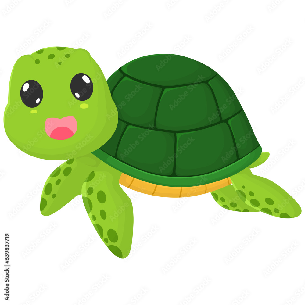 Naklejka premium cute turtle illustration