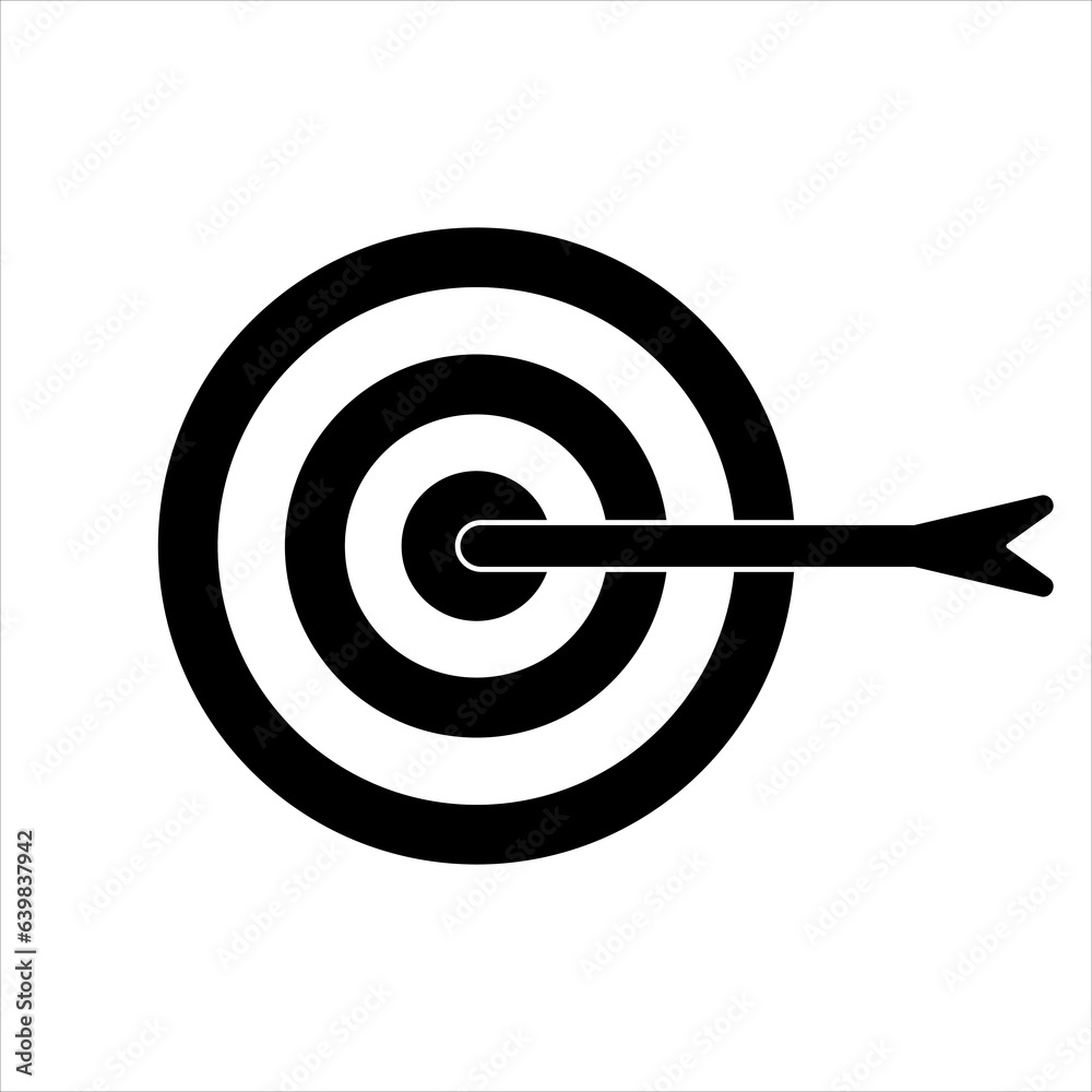 Target icon isolated on white background.