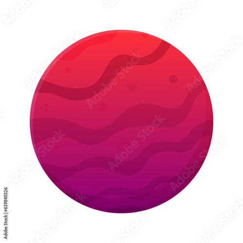 Fantasy planet in cartoon style. Vector illustration of game icon. alien worlds in deep space.