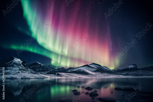 Montagne aurora boreale