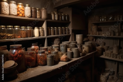 Dust Gathers Over Food Jars, Reminding Us of the Importance of Regular Cleaning and Organization.