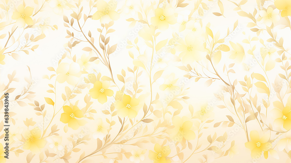 yellow delicate flower petals and lines pattern soft color background softcolor
