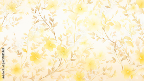 yellow delicate flower petals and lines pattern soft color background softcolor © kichigin19
