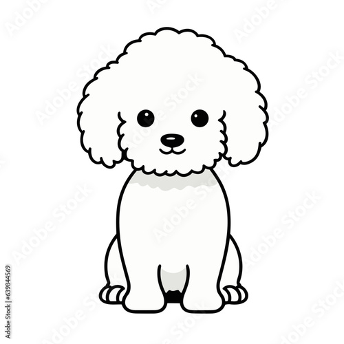 Bichon Frise Puppy - Minimalist Vector Logo Design