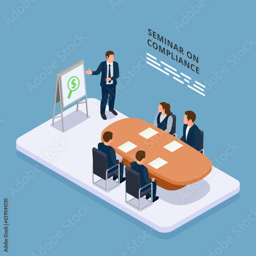 Financial Regulation Isometric Concept