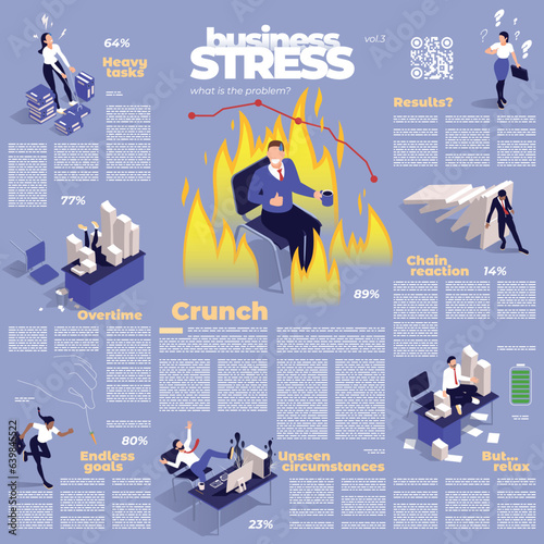 Office People Stress Infographics