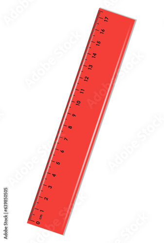 red flat ruler for measurements