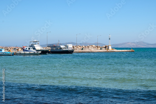 Obraz na płótnie View of the port of the seaside town of Mastichari on the island of Kos. Greece w salonie
