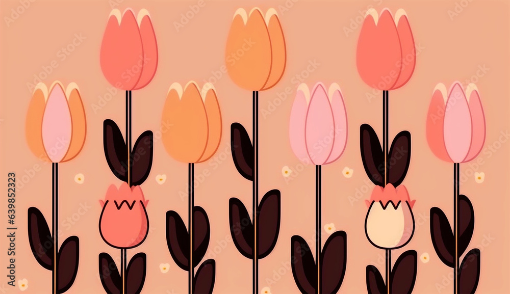 seamless pattern with tulips seamless pattern with tulips