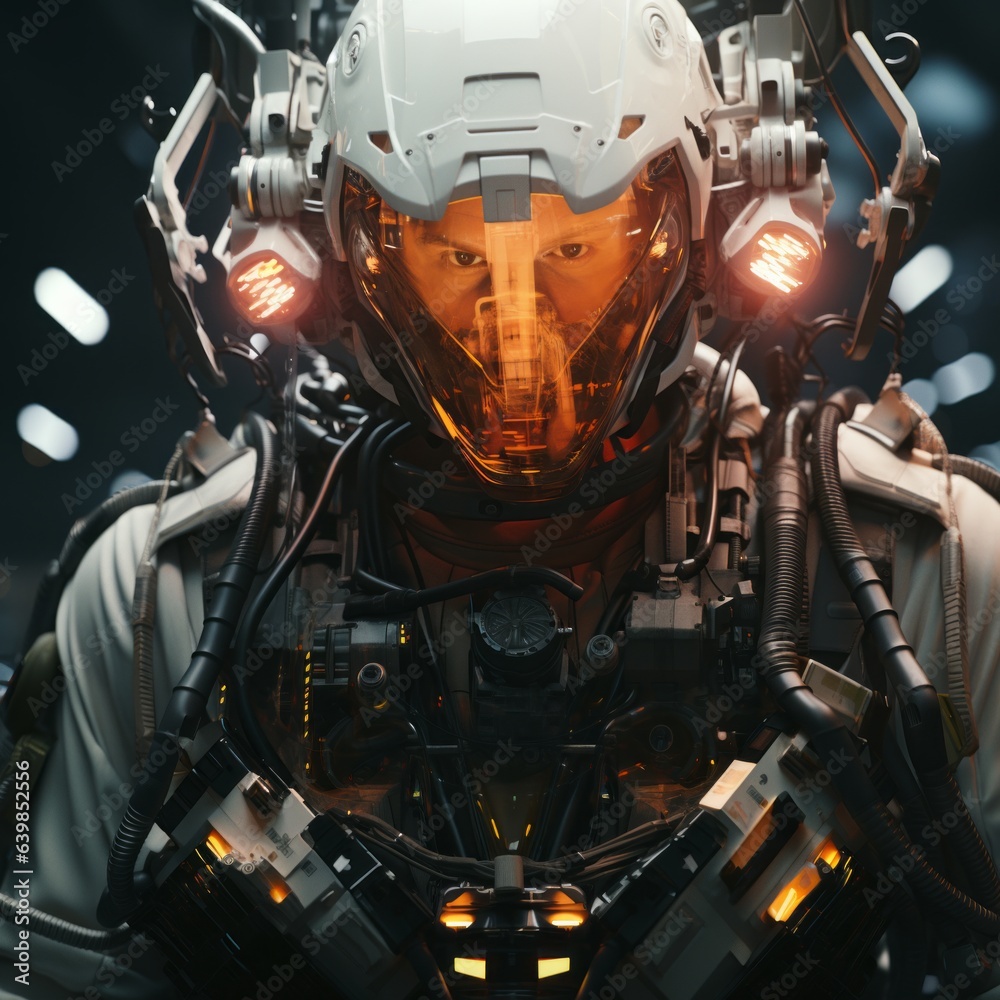 Fototapeta premium A man in a space suit