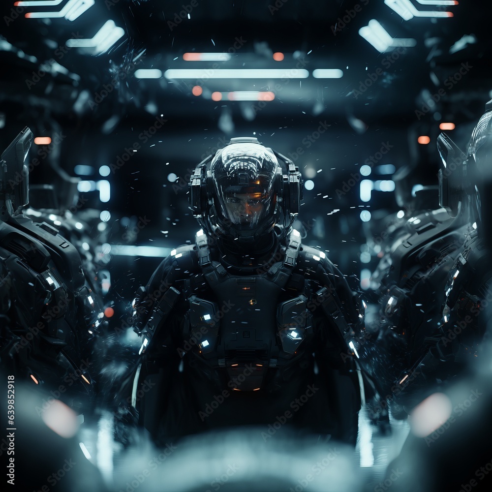 Astronaut in spaceship Astronaut in spaceship