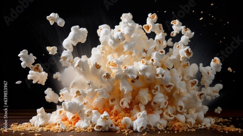  Bursting popcorn kernels, frozen in a moment of transformation | generative ai