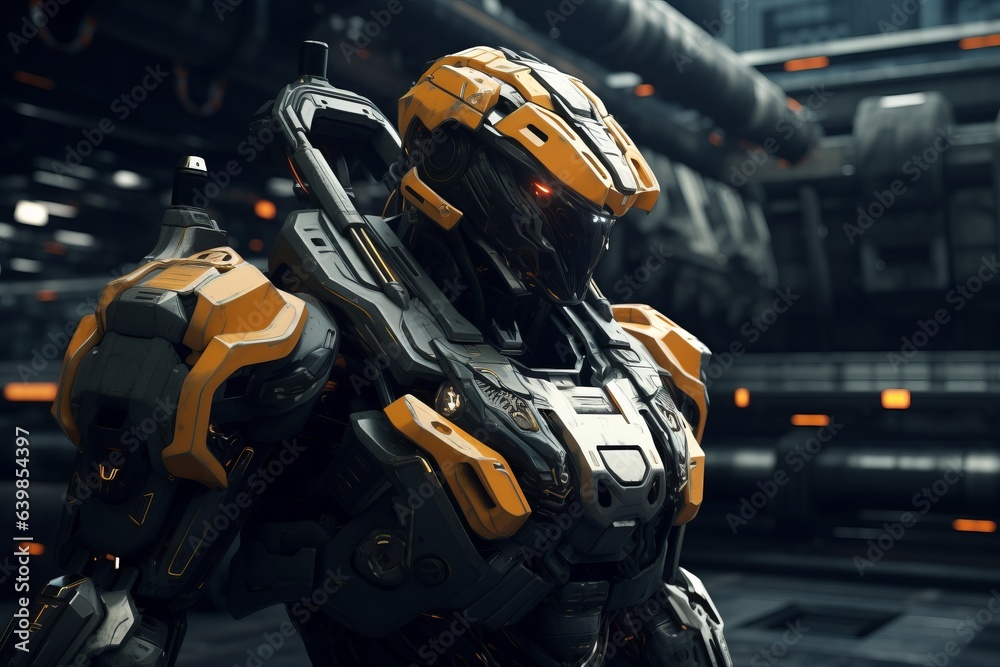 Robot torso. Futuristic Battlefront Robot torso. Futuristic Battlefront