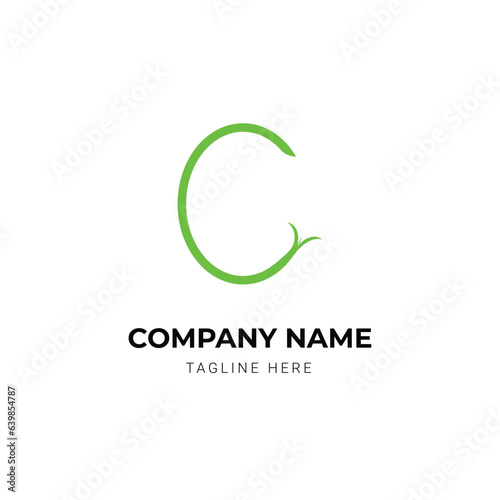 Leaves letter logo design template