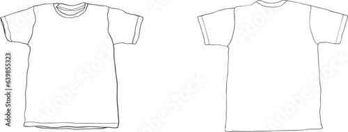 Vector blank tee shirts