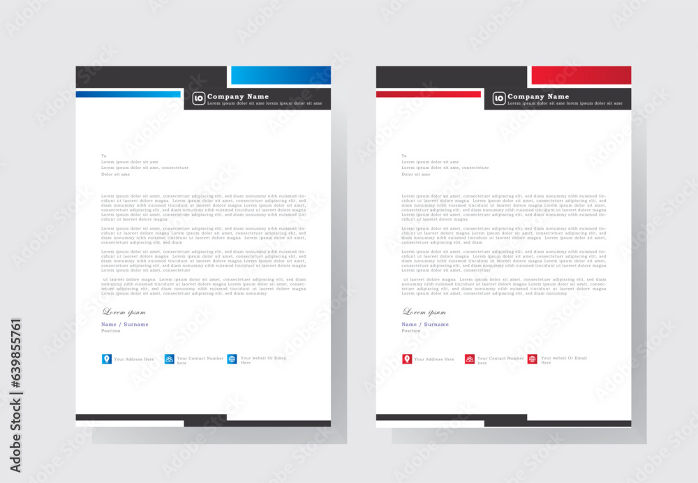 modern letterhead design template with blue and red color. creative modern letter head design template for your project. letterhead, letter head, Business letterhead design. modern letterhead design template with blue and red color. creative modern letter head design template for your project. letterhead, letter head, Business letterhead design.
