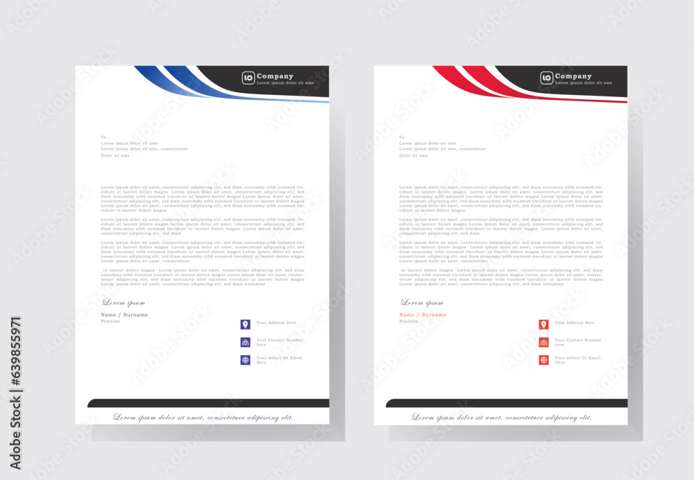 modern letterhead design template with blue and red color. creative modern letter head design template for your project. letterhead, letter head, Business letterhead design. modern letterhead design template with blue and red color. creative modern letter head design template for your project. letterhead, letter head, Business letterhead design.