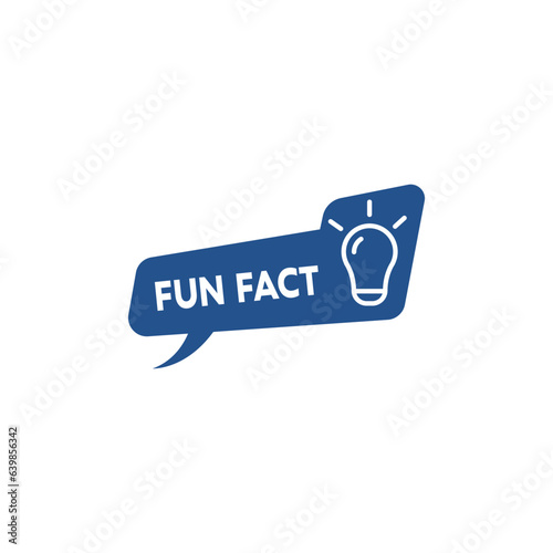 Fun Fact vector template post whit idea bulb light icon sticker for social media background, quick tips blank template modern graphic label vector