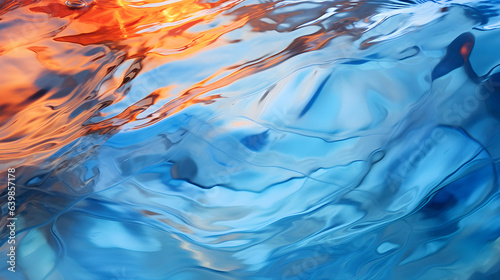 Mesmerizing Photo Capturing Water's Fluid Movement with Ripples and Reflections.