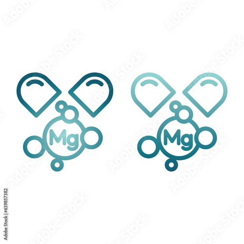 Magnesium capsules pill vector icon. Supplements and micronutrients minerals  symbol.