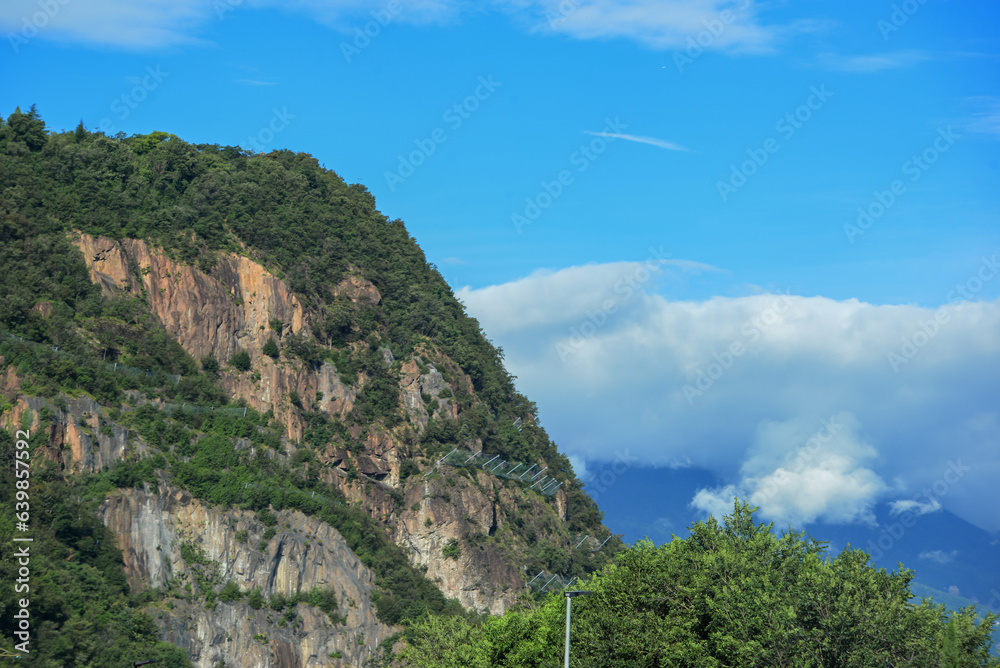 Mountain landscape . Switzerland.clear blue sky