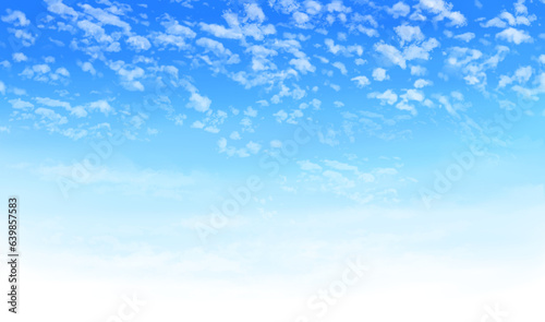 Canvas Print Autumn sky with scaly clouds