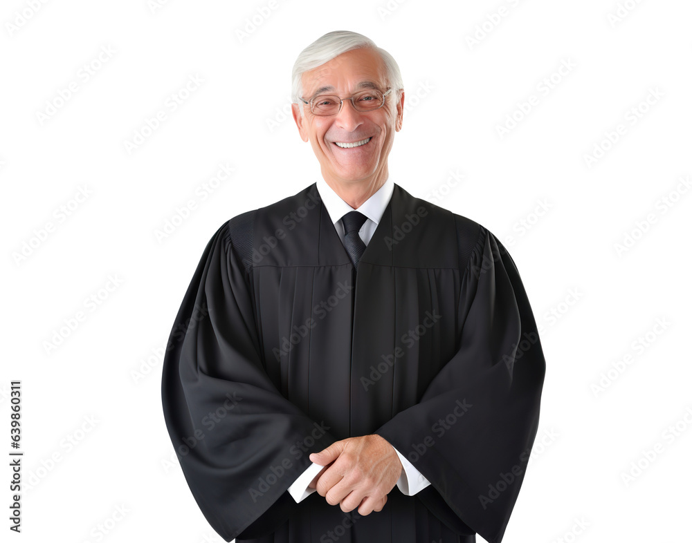 Smiling judge portrait, cut out Smiling judge portrait, cut out